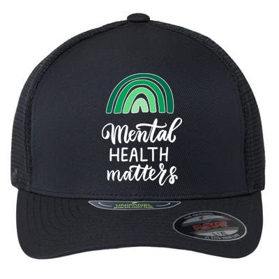 Mental Health Matters Awareness Month Rainbow Flexfit Unipanel Trucker Cap