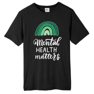 Mental Health Matters Awareness Month Rainbow Tall Fusion ChromaSoft Performance T-Shirt