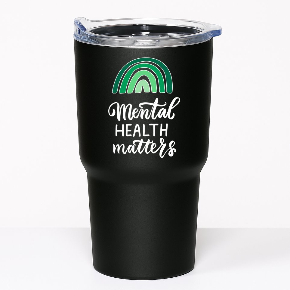 Mental Health Matters Awareness Month Rainbow Tumbler