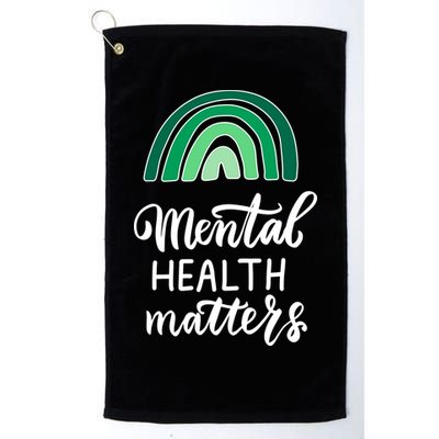 Mental Health Matters Awareness Month Rainbow Golf Towel