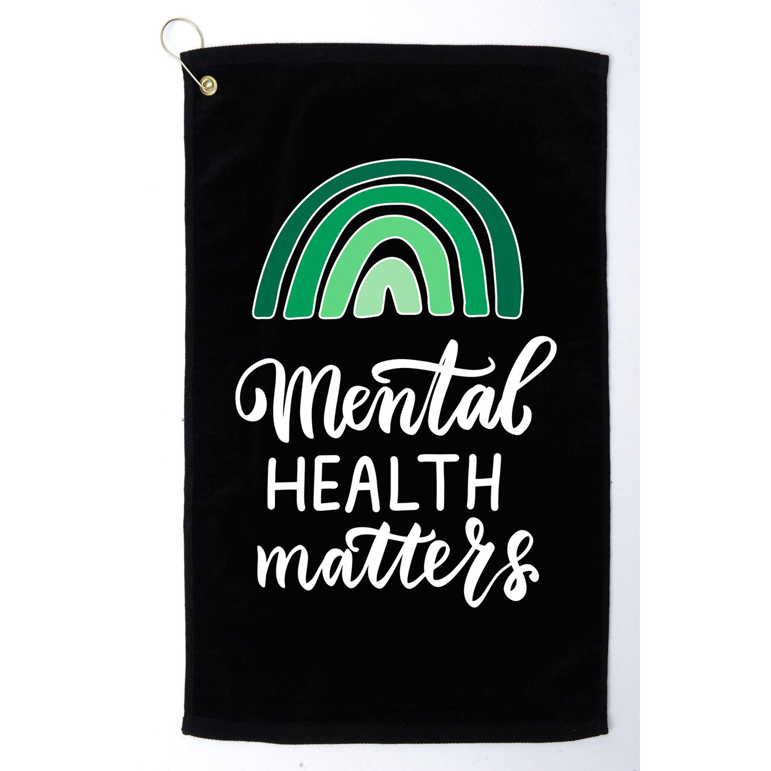 Mental Health Matters Awareness Month Rainbow Golf Towel