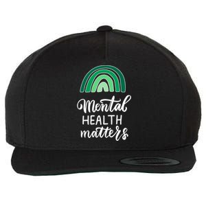 Mental Health Matters Awareness Month Rainbow Wool Snapback Cap