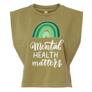 Mental Health Matters Awareness Month Rainbow Garment-Dyed Women's Muscle Tee