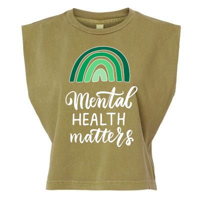 Mental Health Matters Awareness Month Rainbow Garment-Dyed Women's Muscle Tee