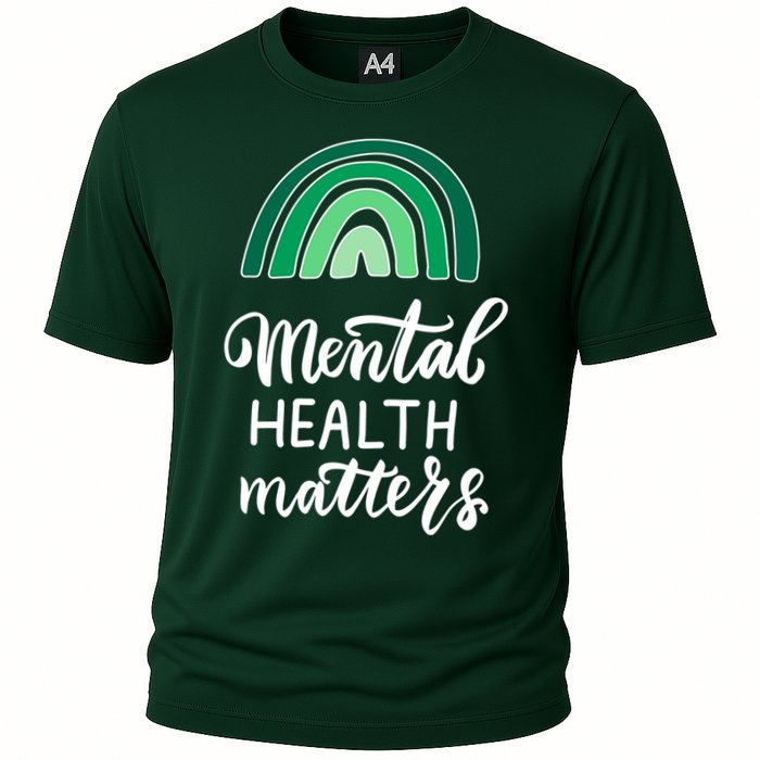 Mental Health Matters Awareness Month Rainbow Cooling Performance Crew T-Shirt