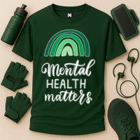 Mental Health Matters Awareness Month Rainbow Cooling Performance Crew T-Shirt
