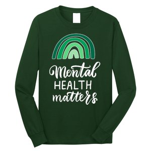 Mental Health Matters Awareness Month Rainbow Long Sleeve Shirt