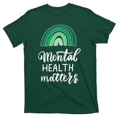 Mental Health Matters Awareness Month Rainbow T-Shirt