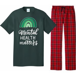 Mental Health Matters Awareness Month Rainbow Pajama Set