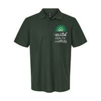 Mental Health Matters Awareness Month Rainbow Softstyle Adult Sport Polo