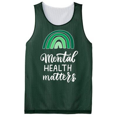 Mental Health Matters Awareness Month Rainbow Mesh Reversible Basketball Jersey Tank