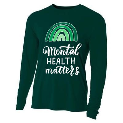 Mental Health Matters Awareness Month Rainbow Cooling Performance Long Sleeve Crew
