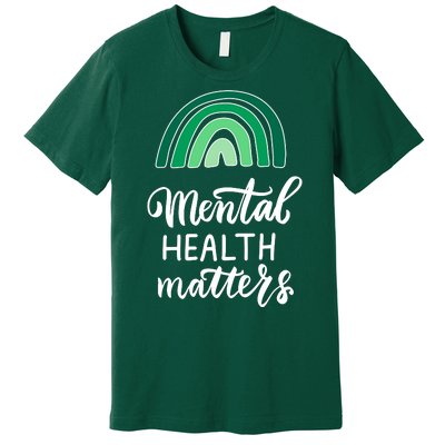 Mental Health Matters Awareness Month Rainbow Premium T-Shirt