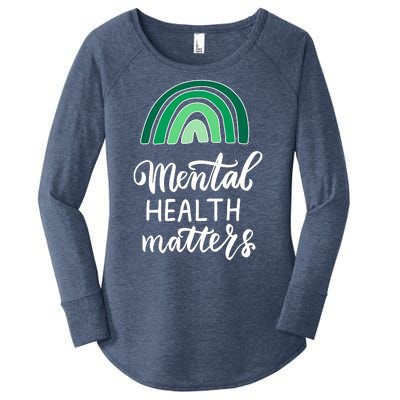 Mental Health Matters Awareness Month Rainbow Women's Perfect Tri Tunic Long Sleeve Shirt