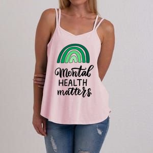 Mental Health Matters Awareness Month Rainbow Women's Strappy Tank