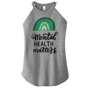 Mental Health Matters Awareness Month Rainbow Women's Perfect Tri Rocker Tank