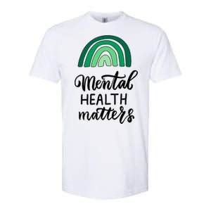 Mental Health Matters Awareness Month Rainbow Softstyle CVC T-Shirt