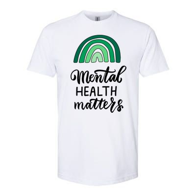 Mental Health Matters Awareness Month Rainbow Softstyle CVC T-Shirt