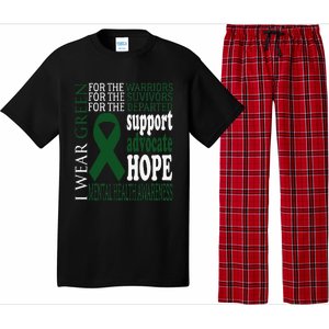 Mental Health Matters Green Ribbon Mental Health Awareness Pajama Set