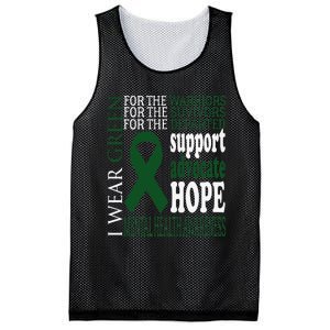 Mental Health Matters Green Ribbon Mental Health Awareness Mesh Reversible Basketball Jersey Tank