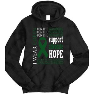 Mental Health Matters Green Ribbon Mental Health Awareness Tie Dye Hoodie