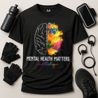 Mental Health Matters End The Stigma Colorful Brain Performance Shirt
