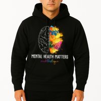 Mental Health Matters End The Stigma Colorful Brain Hoodie