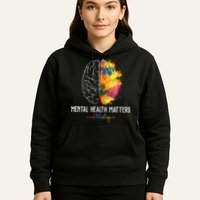 Mental Health Matters End The Stigma Colorful Brain Hoodie