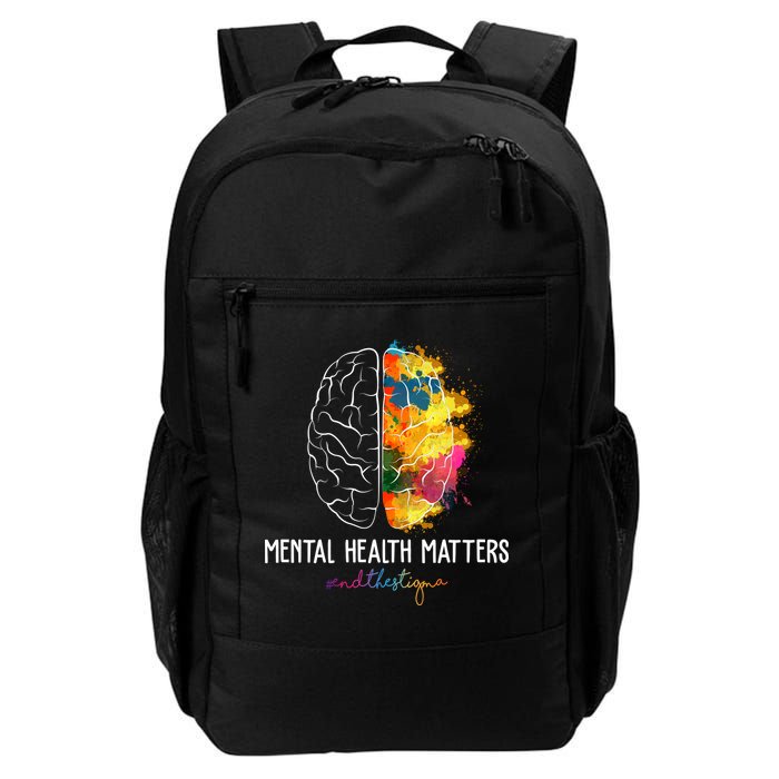 Mental Health Matters End The Stigma Colorful Brain Backpack