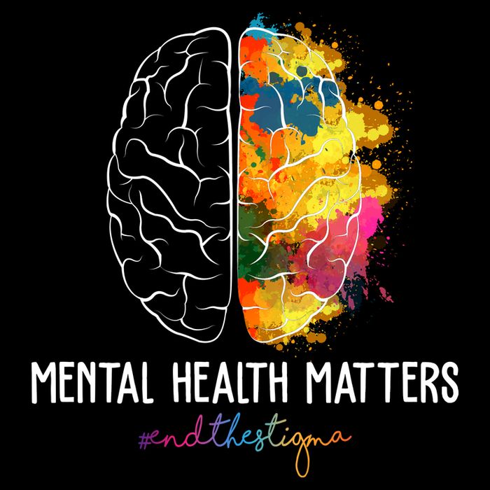 Mental Health Matters End The Stigma Colorful Brain 16 in Basic Backpack