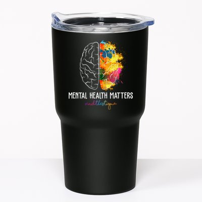 Mental Health Matters End The Stigma Colorful Brain Tumbler