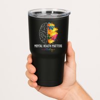 Mental Health Matters End The Stigma Colorful Brain Tumbler