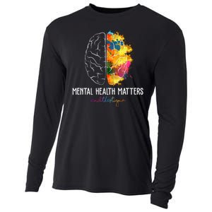 Mental Health Matters End The Stigma Colorful Brain Cooling Performance Long Sleeve Crew