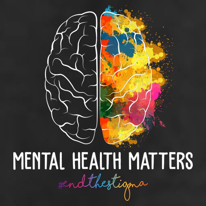Mental Health Matters End The Stigma Colorful Brain Hat