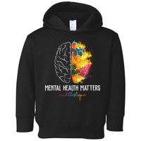 Mental Health Matters End The Stigma Colorful Brain Toddler Hoodie