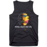 Mental Health Matters End The Stigma Colorful Brain Tank Top