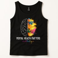 Mental Health Matters End The Stigma Colorful Brain Tank Top