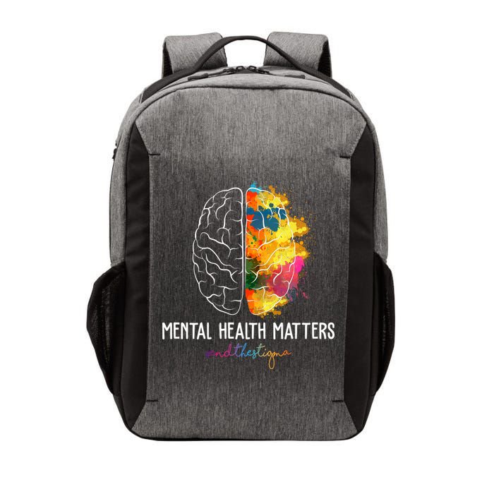 Mental Health Matters End The Stigma Colorful Brain Vector Backpack