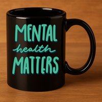 Mental Health Matters Awareness Month 11oz C Handle Ceramic Mug