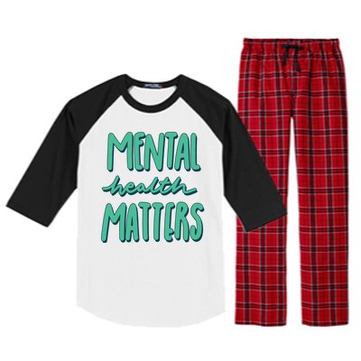 Mental Health Matters Awareness Month Raglan Sleeve Pajama Set