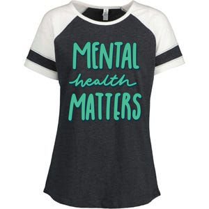 Mental Health Matters Awareness Month Enza Ladies Jersey Colorblock Tee