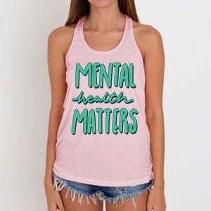 Mental Health Matters Awareness Month Women's Knotted Racerback Tank