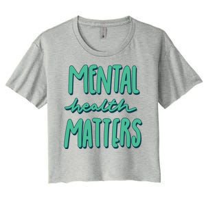 Mental Health Matters Awareness Month Women's Crop Top Tee