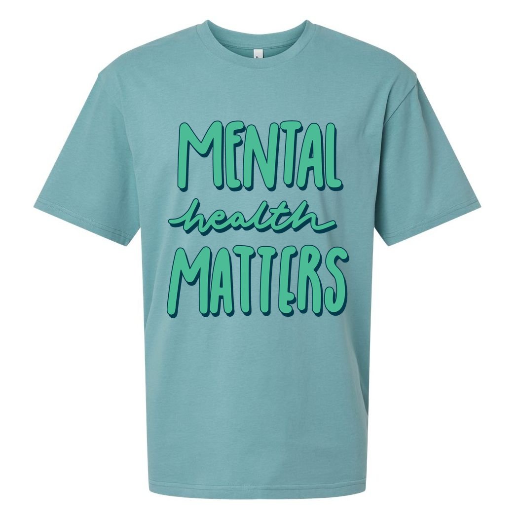 Mental Health Matters Awareness Month Sueded Cloud Jersey T-Shirt
