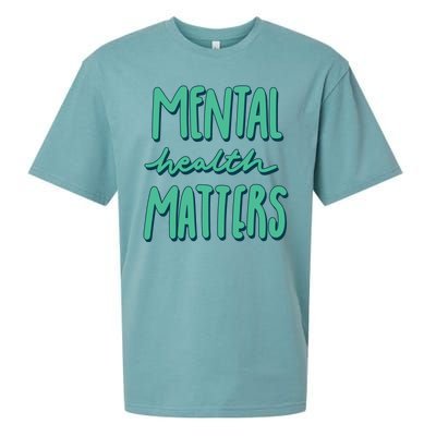 Mental Health Matters Awareness Month Sueded Cloud Jersey T-Shirt