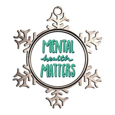 Mental Health Matters Awareness Month Metallic Star Ornament