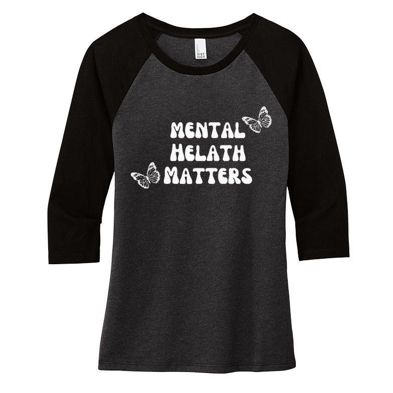 Mental Health Matters Women's Tri-Blend 3/4-Sleeve Raglan Shirt