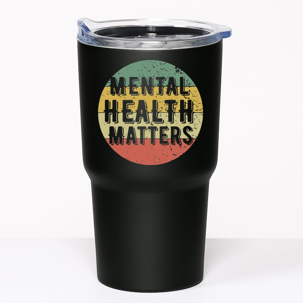 Mental Health Matters Vintage Retro 90's Style Awareness Tee Tumbler