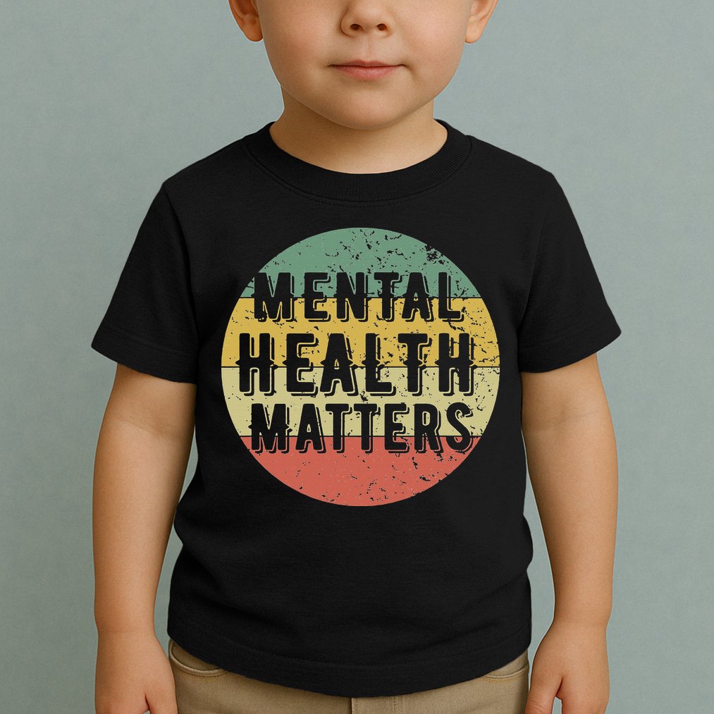 Mental Health Matters Vintage Retro 90's Style Awareness Tee Toddler T-Shirt