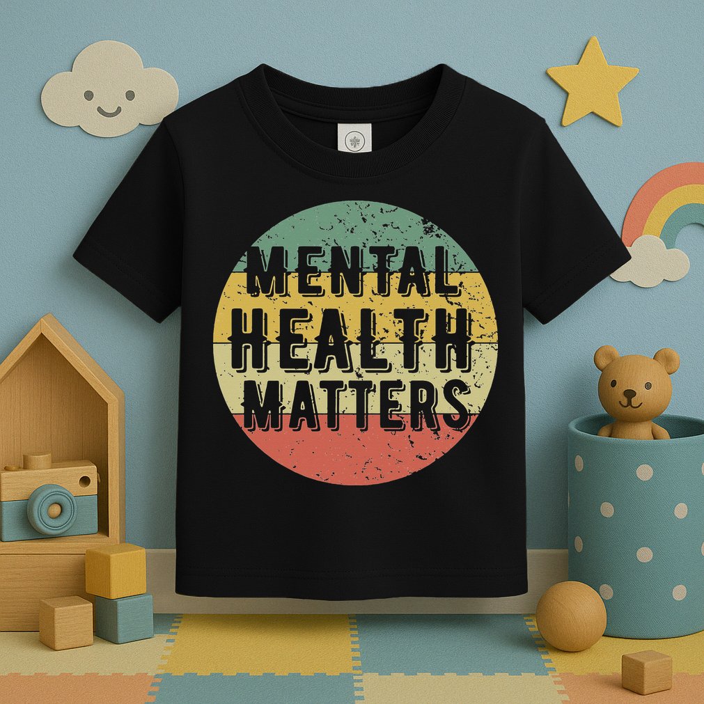 Mental Health Matters Vintage Retro 90's Style Awareness Tee Toddler T-Shirt